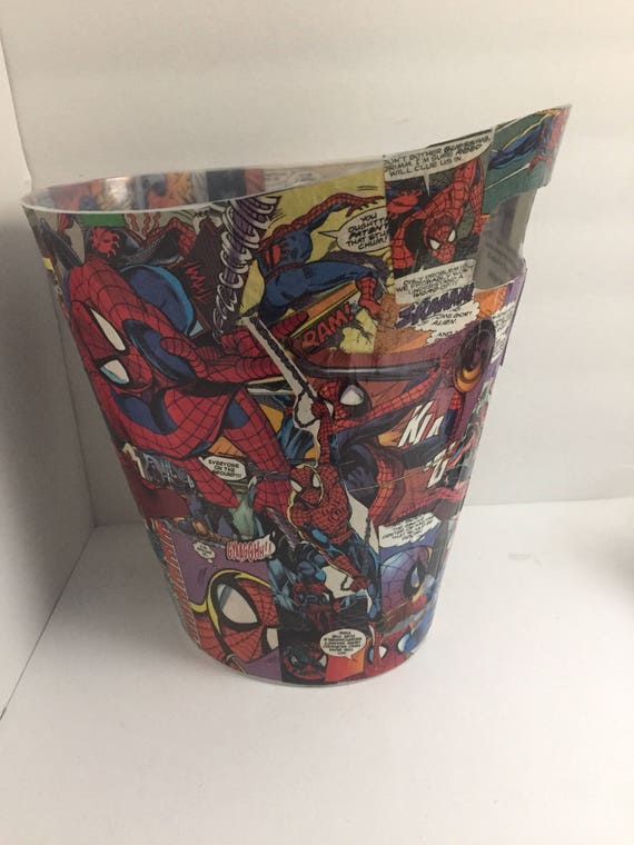 Custom Comic SpiderMan trash can