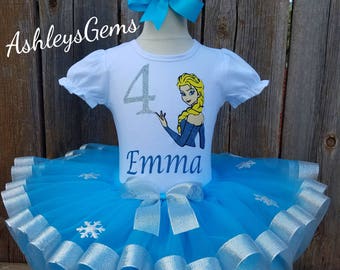 Elsa Birthday Outfit, Elsa Tutu, Elsa Costume, Elsa Dress, Elsa Tutu Dress, Elsa Tutu Set, Elsa Skirt, Elsa Outfit, Frozen Tutu