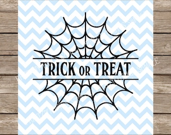 Trick or Treat SVG, Halloween, Halloween svg, Fall svg, Spooky svg, Spooky, Spider web svg, Web, Spider web, Monogram svg, Monogram, Fall