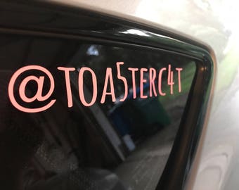Personalized Instagram Name Decal. Custom Vinyl Decal