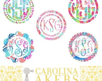 Monogram With Border Decal - Monogram Decal - Monogram - Car decal - Window Decal - Yeti Decal - Car Monogram - Yeti Monogram - Vinyl Decal
