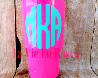 Monogram Decal, iPhone Decal, Android Decal, Yeti Cup Decal, Rtic Cup Decal, Phone Decal, FREE SHIPPING!