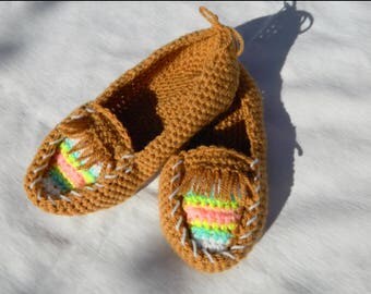 Night size 37/39 crochet slippers