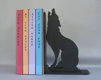 Sitting Wolf Silhouette Bookend - 19.95