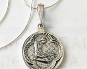 Necklace - Saint Mary Magdalene Sterling Silver Medal - 20mm + 18 inch Sterling Silver Italian Chain