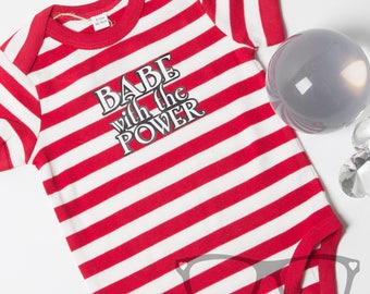 Babysuit, Babe with the power, new parents, gift, geek, baby, body suit, Gift for geeky parents, Labyrinth, David Bowie, Inspired, clothing
