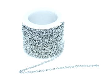 Stainless steel chain links 3 x 2 x 0, 5mm - 1 m