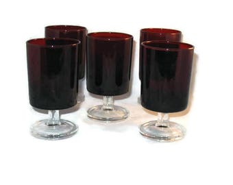 Trans Panty Hose Vintage Ruby Red Glass