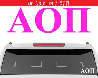50% OFF! Alpha Omicron Pi Decal | A O Pi Decal | Sorority Car Decals, Sorority Vinyl Decal, Sorority Laptop Decal, Sorority Decal
