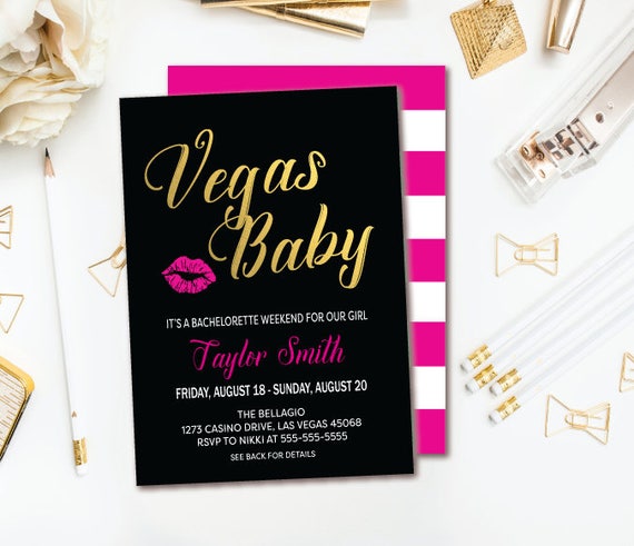 Vegas Bachelorette Party Invitations 6