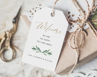 Wedding Welcome Tag • Welcome Tags • Welcome Bags Tag • Gift Tags • Calligraphy Welcome Tags • Word or Pages • MAC or PC