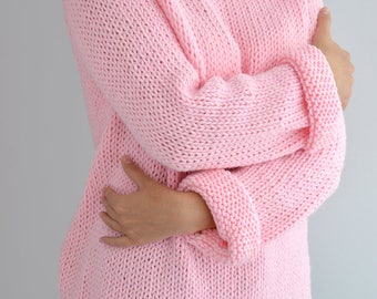 Knit Sweater Pattern // Oversized Sweater Pattern, Easy Sweater Pattern, Knit Raglan Sweater Jumper, Knit Pullover, Easy Knitting Pattern