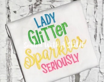 Lady Glitter Sparkles Seriously - Trolls Shirt