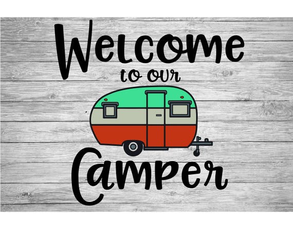 Download Welcome Campers Campfire Welcome to Our Campsite Set of 5 SVG