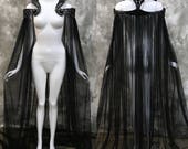 Gothic Baroque Collar Cloak ~ Wicca Cape Witch Outfit ~ Fairy Fantasy Elven Dark Pagan Medieval ~ Perfect choice for your goth wedding dress
