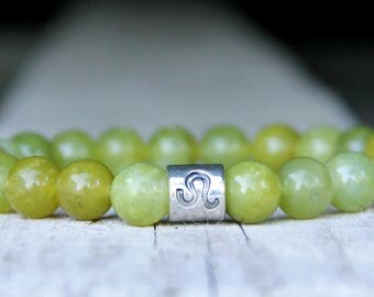 peridot Jewelry gift peridot bracelet August's Birthstone Jewelry Leo jewelry Zodiac jewelry Zodiac bracelet Horoscope jewelry leo zodiac