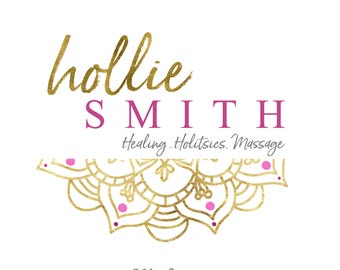 Gold logo, Mandala logo watermark, Custom logo, Gold logo, Photography logo and watermark, Blog logo, Premade logo, Healing Logo, Holistics