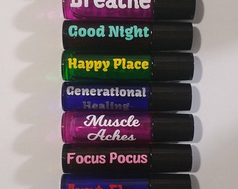 Essential Oil Labels - 10 ml Roller Bottle - Custom Label - Personalized Label - Aromatherapy Labels - Essential Oil Roller Bottle Labels