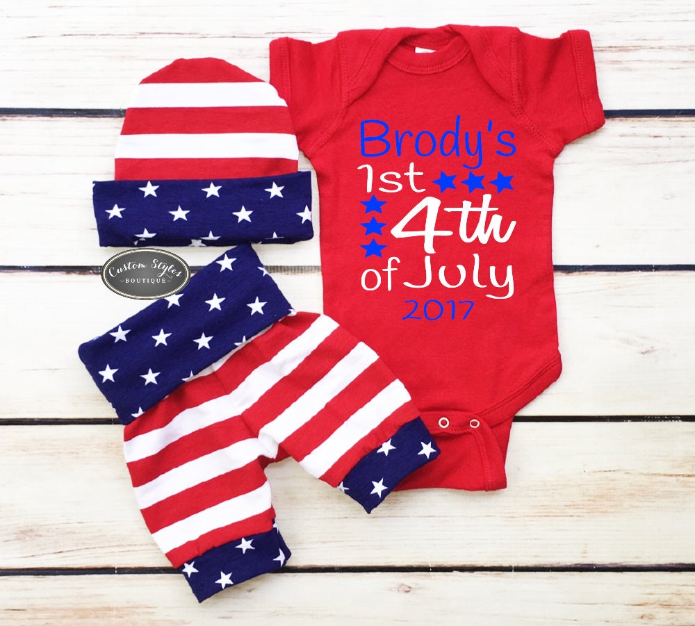 Baby boy 1st 4th of july outfit Clearance