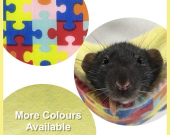 Jigsaw Rat Hammock, Sunflower yellow hammock for rats, small pet accessories, ideal for rats, hamsters, mice