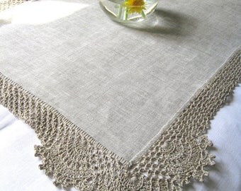 Lace table runner Linen table runners Long linen runner Custom runners Wedding linens Grey linen runner Natural linens Party table runner