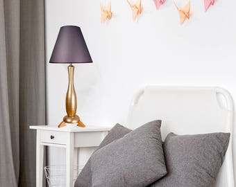 Family room lighting ideas, Unique modern lamps, Master bedroom decor, gold lamp, Table lamp