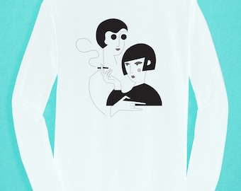 Long Sleeved White T-shirt - Ladies