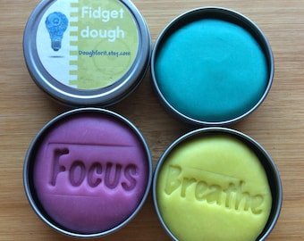 3 pack fidget dough, ADHD, calming, stress & anxiety relief, restless hand toy, focus tool, aromatherapy, calm, worry stone, sensory, autism