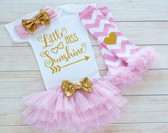 Baby Girl Shirt, Little Miss Sunshine Bodysuit, Coming Home Girl Shirt, Baby Girl Outfit, Baby Coming Home Outfit, Baby Shower Gift, Cute