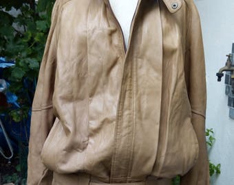 Camel leather jacket
