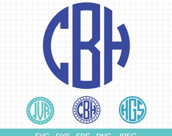 Circle Monogram Svg, Monogram Letters svg,, Monogram alphabets svg, Circle monogram Cut files, Circle Monogram Font, for Silhouette Cricut