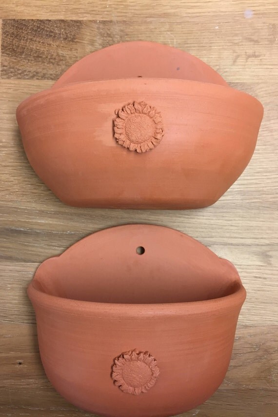 Items similar to Handmade Pottery Terracotta wall planter / plant pot