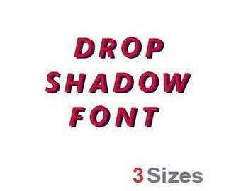 Drop Shadow Font - Machine Embroidery Font
