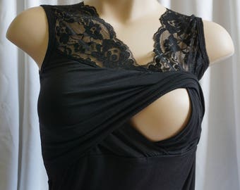 Lace Nursing Shirt, Breastfeeding Top
