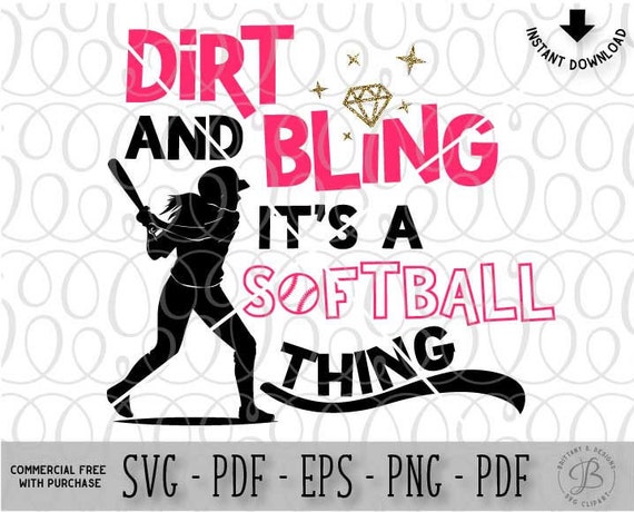 Download Softball SVG Girls Softball svg girl sports svg bling svg