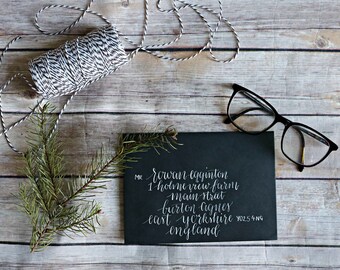 Hand written Calligraphy Envelope, Hand Lettered Envelope, Modern Wedding Calligraphy, Addressed Envelope, Custom Calligraphy Service