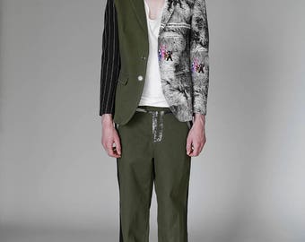 Giacca uomo unisex blazer stampata stampa designer print Men's Jacket Urban fantasia