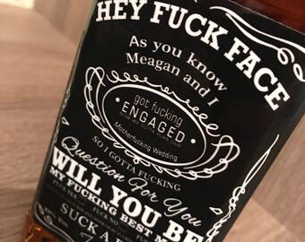 Custom Whiskey Labels Personalized Fuck face label bottle whiskey gifts Whiskey fuck face Groomsman label