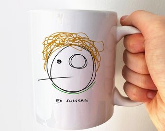 Minimalistic Ed Sheeran Doodle Mug