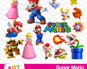 Mario bros clipart | Etsy