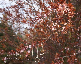 recycled chains and hoops earrings for k.am.rin