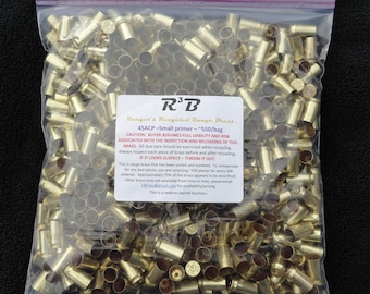 45 ACP - Small Primer Only Range Brass - Sorted and Tumbled (Polished)