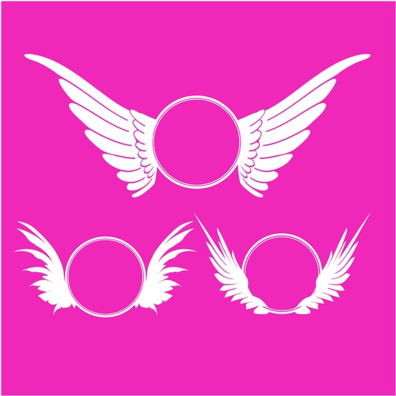Download Angel Wings SVG Wing Monogram Svg Wings Silhouettes Wings