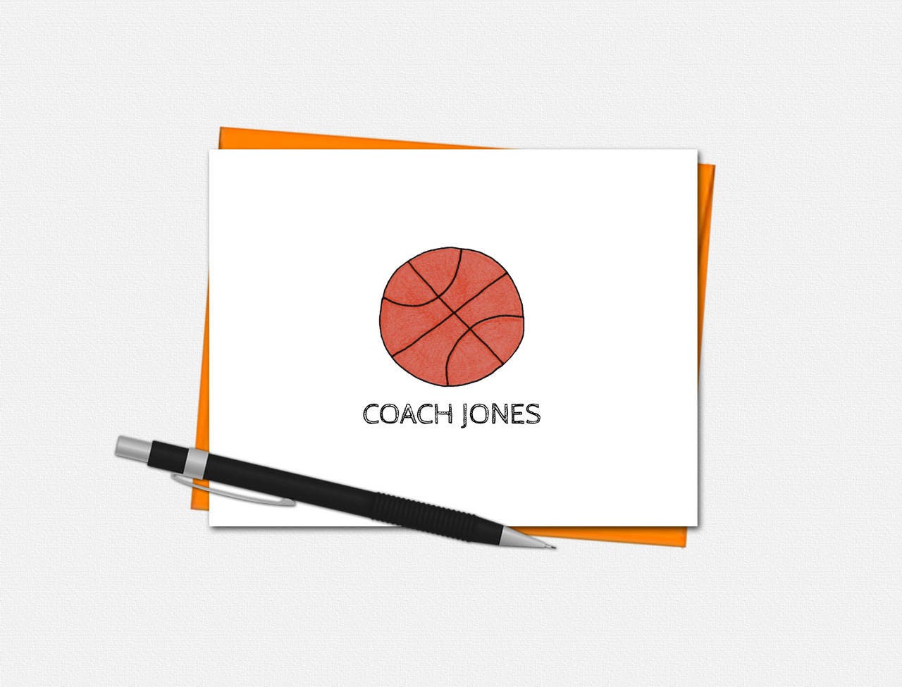 basketball note cards personalized basketball note cards coach note cards set of 10 - Personalized Folded Note Cards basketball note cards personalized basketball note cards coach note cards set of 10 - Personalized Folded Note Cards