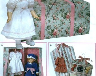 Vintage MCCalls 9119 UNCUT Portable Doll Closet, Carry Case and Accessories Sewing Craft Pattern