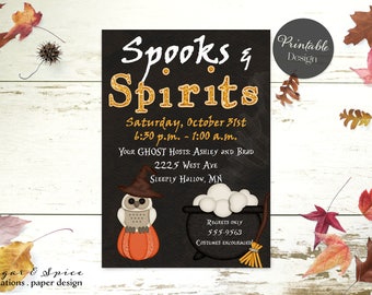 Halloween Invitations, Halloween Party Invitations, Kids Halloween Invitation Printable, Costume Party Invitation