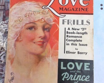 Vintage December 1929 The Love Magazine 128 Pages Beautiful Graphics Advertising Articles Love And The Prince Of Wales & Many More
