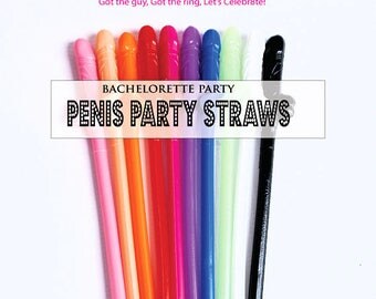 Penis party straws, Bachelorette Party, Party Favors, Same Penis Forever, Sexy Bachelorette Party, Penis Favors Set, Straws, Rainbow