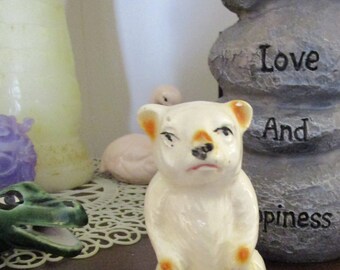 Mid Century White Ceramic Porcelain Polar Bear Figurine Stamped Japan
