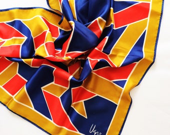 Vera Neumann Scarf // Geometric Print Scarf with Vera Signature